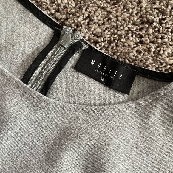 MOHITO (Polish Fashion Brand) ladies gray dress, size 38/USM - Picture 3 of 3